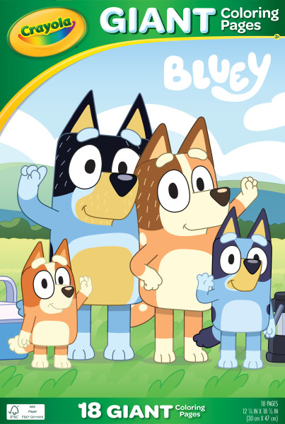 Giant Coloring Pages, Bluey