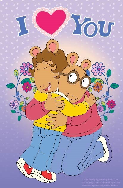 5.5 x 8.5 Arthur Valentine's Day Card: I Love You