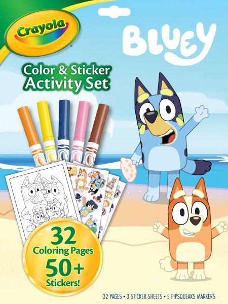 Bluey Color and Sticker Activity Set with Markers