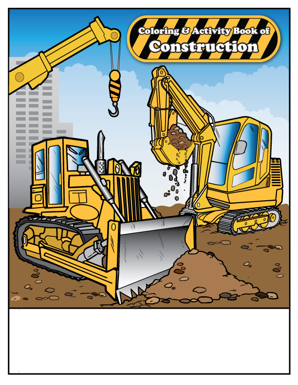 Construction Imprint Coloring Book