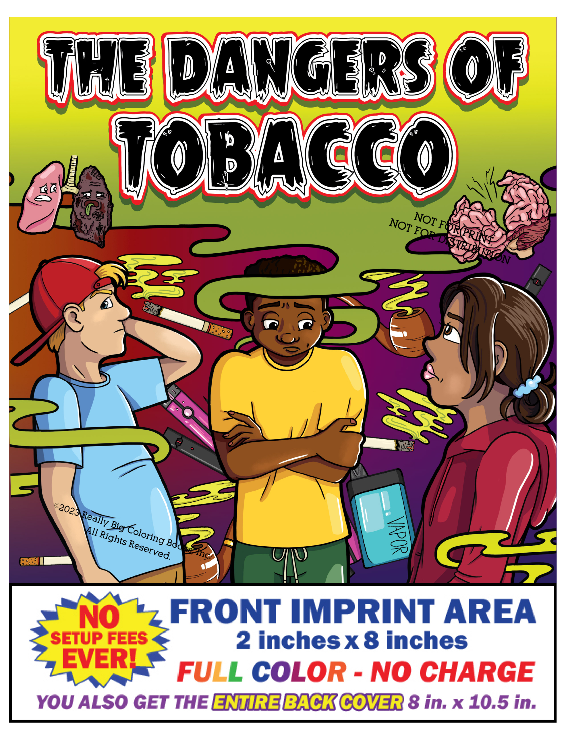 The Dangers of Tobacco Imprint Coloring and Activity Book