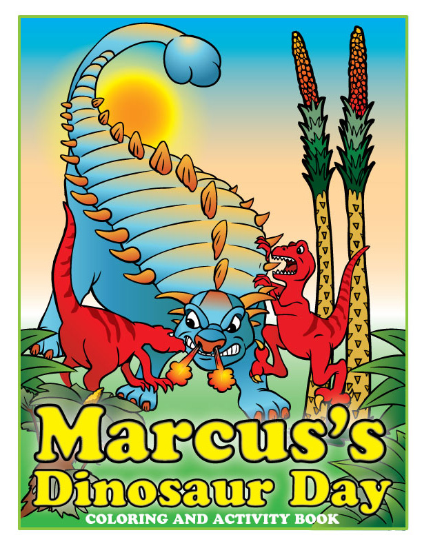 Dinosaurs Day Personalized Coloring Book Add Your Name to the Coloring Book