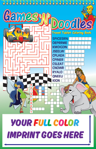Games N Doodles Little Tablet Imprint Coloring Book