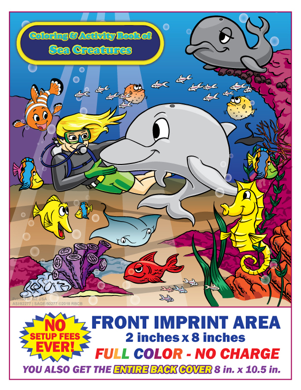 Sea Creatures Imprint Coloring Book