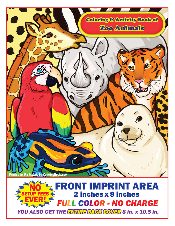 Zoo Animals Imprint Coloring Book
