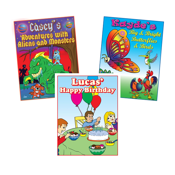 Personalized Coloring Books: 8.5" x 11"