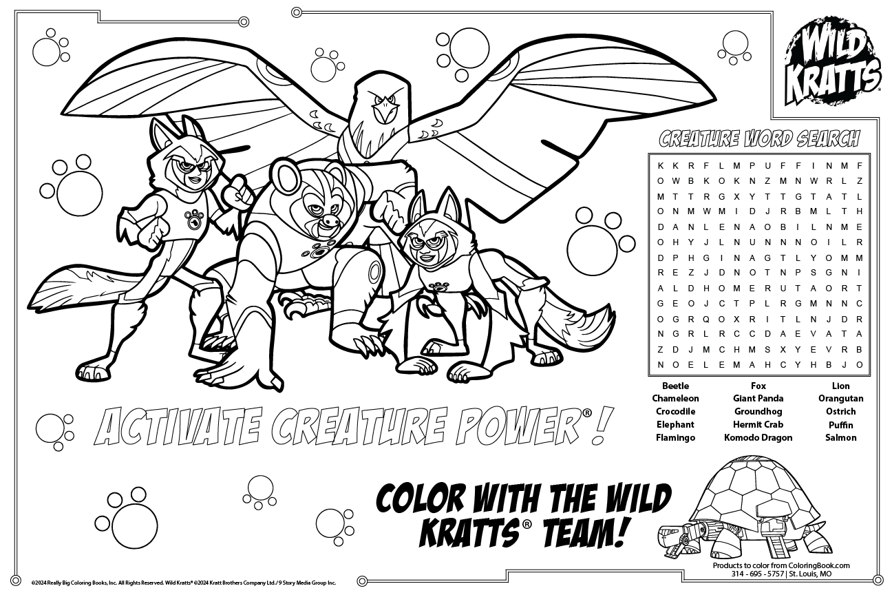 Color With Kratts Activate Creature Power