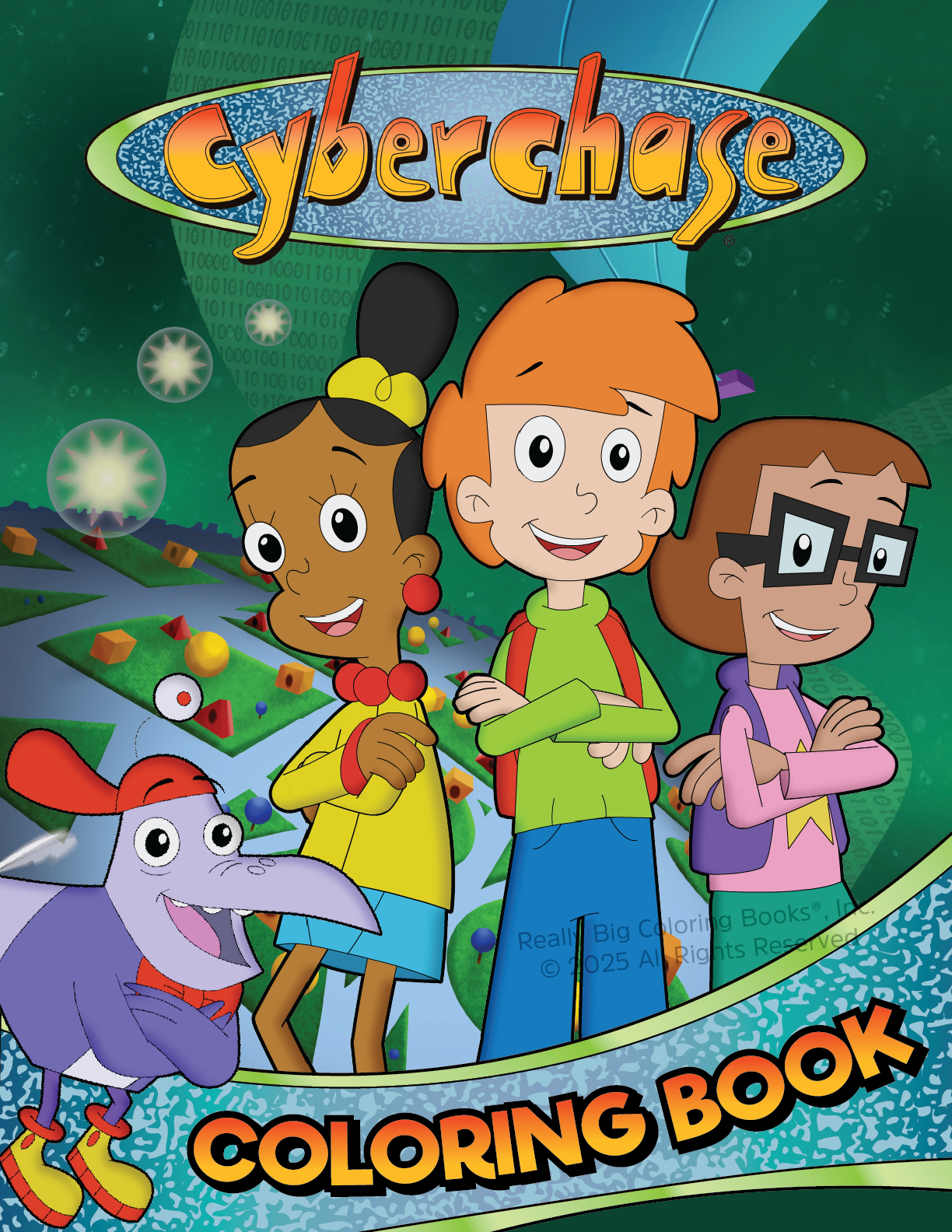 Cyberchase coloring book official 8.5 x 11 pbs kids