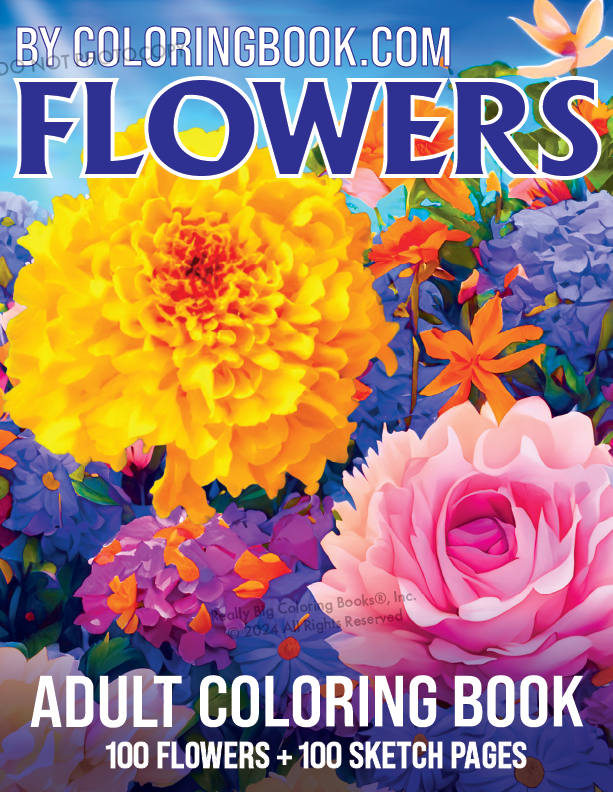 The highest quality Flower Adult Coloring Book on the market.