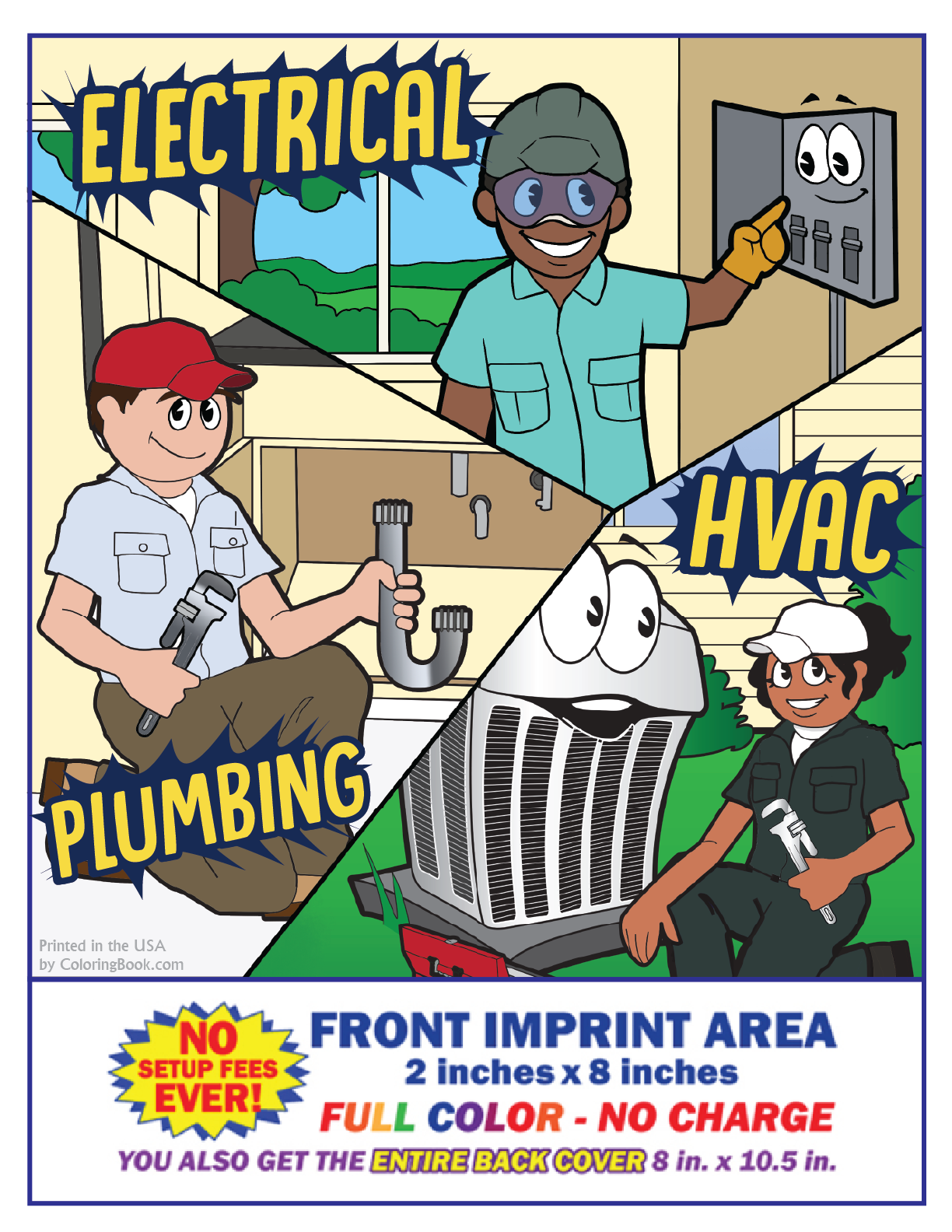 HVAC Plumbing Electric Imprint Coloring Book