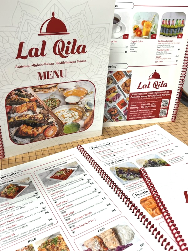 Menu Printing Restuarants Spas Cafes Unique Styles