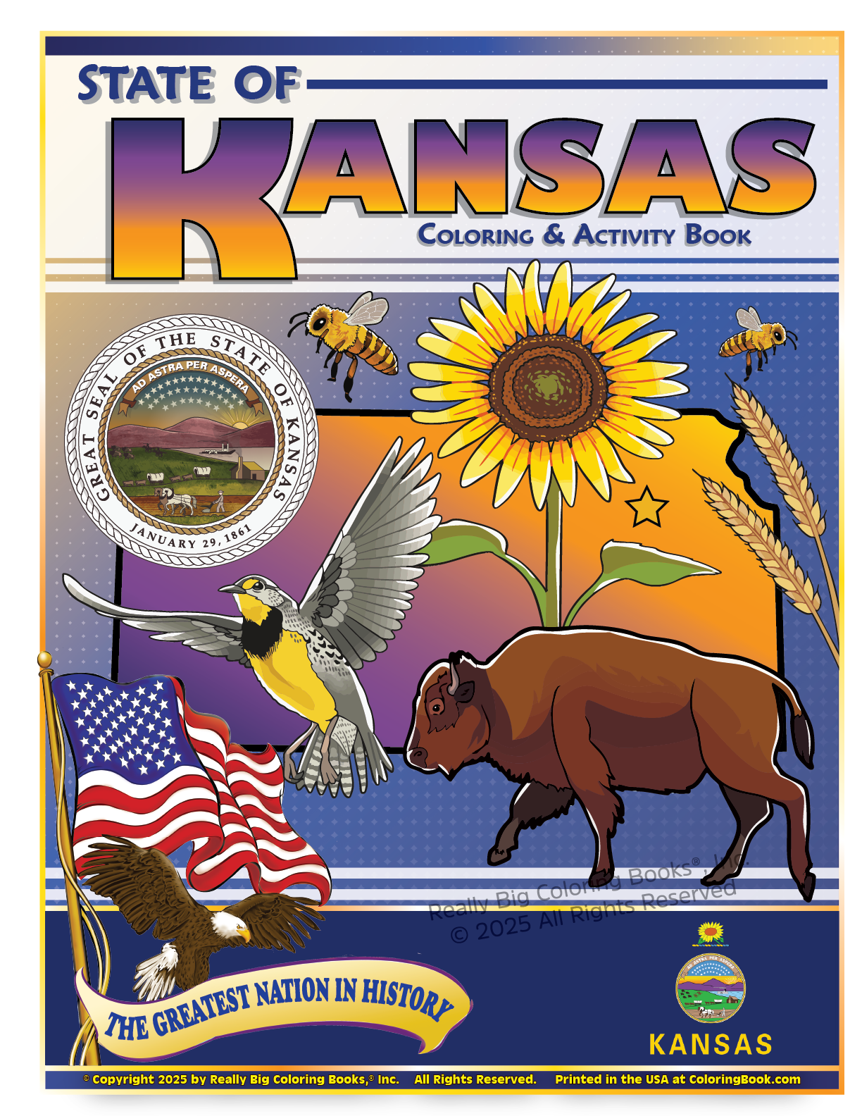 Kansas State Coloring Book